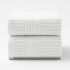 Bhoomi Impex 100% Cotton Multi-Purpose Kitchen Cleaning Cloth Wet & Dry Use Solid White Towel 220 Gsm For Mopping, Dusting & General Cleaning (Set Of 2)- White