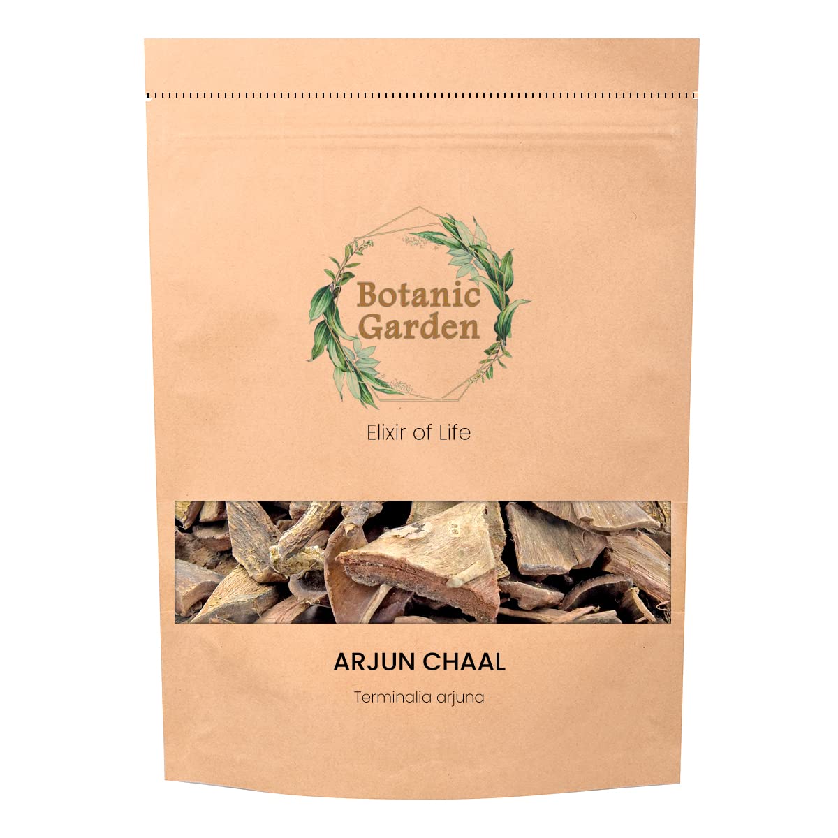 Botanic Garden Raw Arjun Chaal Herb Terminalia Arjuna, Dhananjaya, Kaakubha Organic Raw Herb Arjun Terminalia | 250gm 0.5lbs