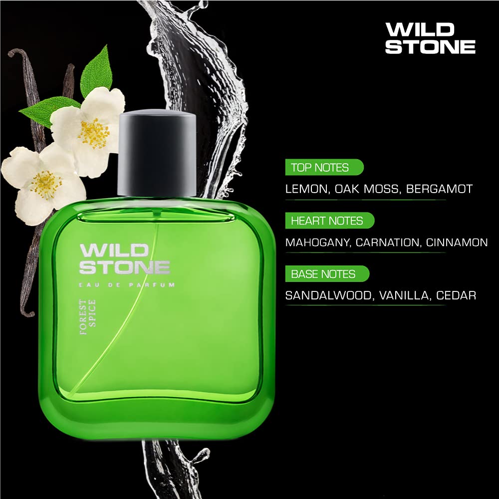 Wild Stone Forest Spice Eau De Perfume For Men 200ml 6.7 Fl.oz. | Pack Of 2 | Perfect For Birthday Gift