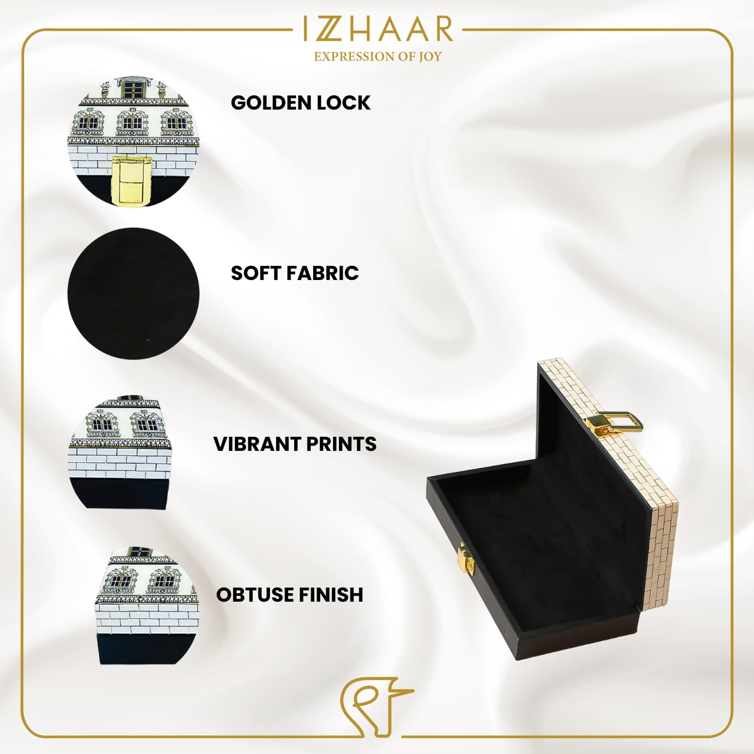 Roman Wooden Printed Cash Box Versatile For Shagun, Gifting, Gaddi, & Jewellery, Perfect For Shagun Envelopes, Wedding Gifts, Colour - Black & White, Special Feature - Waterproof