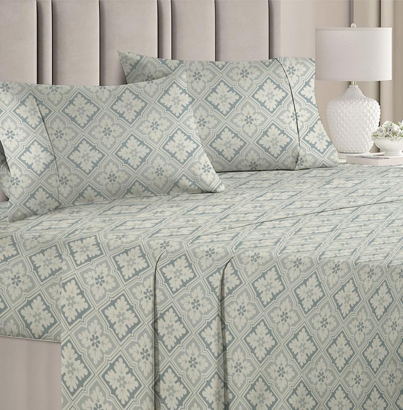 Pure Cotton Double Bedsheet For With 2 Pillow Covers Soft | 86 X 90 Inches, White & Grey - Soft & Smooth To The Touch