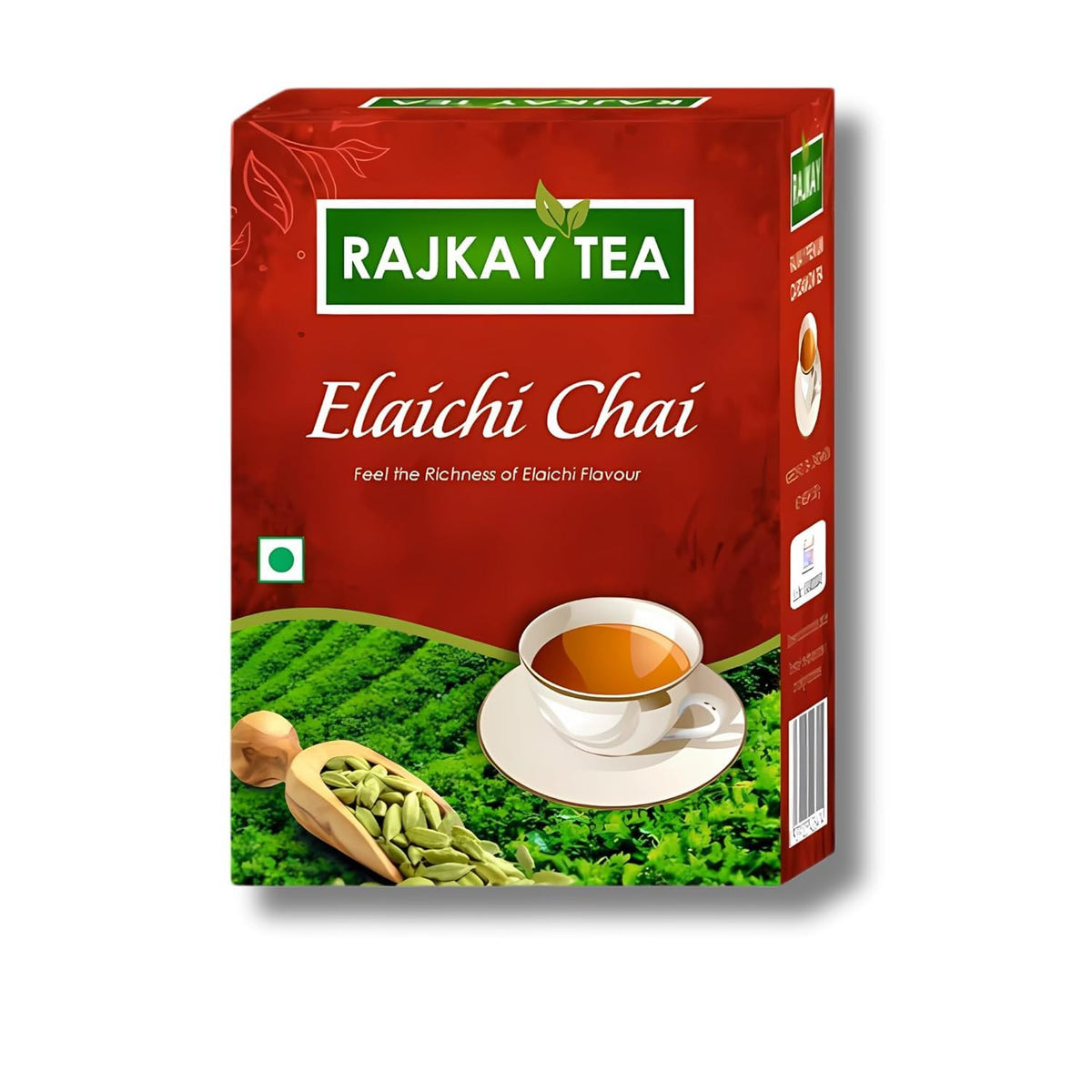 Rajkay Premium Elaichi Chai Patti - 500gm, 17.6 Ounce | Authentic Cardamom Flavored Tea - Indian Masala Chai, Aromatic & Healthy Tea | Medium Caffeine