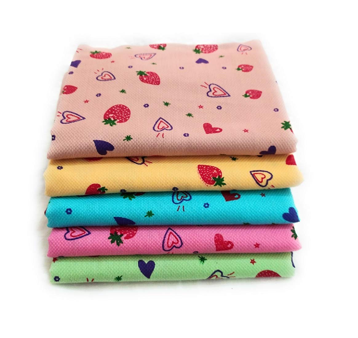 Cotton Colors Pure Bath Towels 1 Kg | Extra Soft Berry Printed Design Bath Towel - Pack Of 5 (Multicolor)