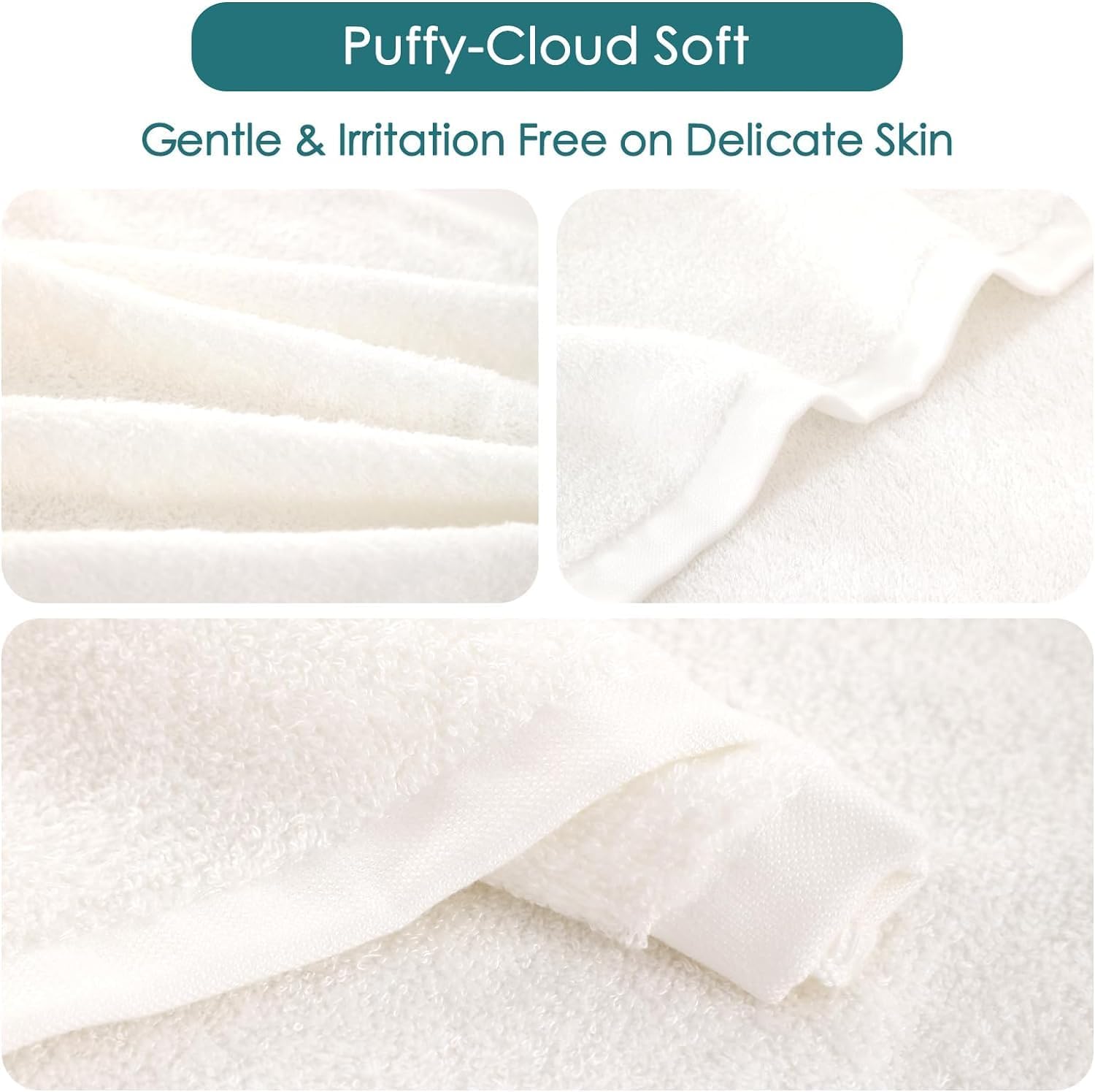 Ayus Premium Soft Feel Face Towels Set 1200 Gsm | 100% Cotton, Ultra Soft & Highly Absorbent Towels For Bathroom, Gym, Hotel & Spa (White) - Pack Of 12