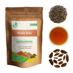 Gopaldhara Darjeeling Tea Finest Rohini First Flush Tea Sample Pouches - Pack Of 5 Teas X 10gm, 0.35 Ounce Each | First Flush Low Caffeine Loose Leaves