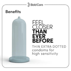Bold Care 404 Extra Dots Condoms For Men - Elevate Pleasure With Every Touch - 30 (Pack Of 3)