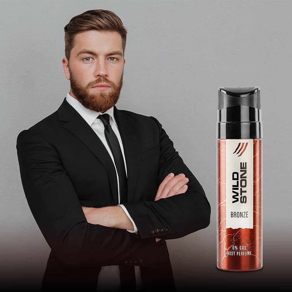 Wild Stone Bronze Pefume Men No Gas Body Spray 120ml 4.0 Fl.oz. | Perfect For Officewear