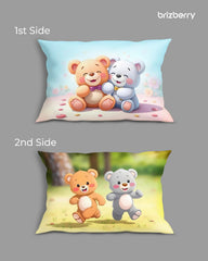 Kids Pillow Cushion With Super Soft Fabric, Animal & Cartoon Prints - 12x18 Inches | Dual Sided Design, Durable & Easy Care | Large & Versatile, Multi-Purpose, Made In India - Design 24