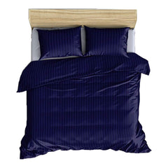 Plain Double Bedsheet For King Size With 2 Pillow Cover - 90 X 100 Inches, Blue | Light Weight & Breathable, Wrinkle Free