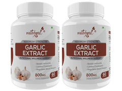 Natureal Garlic Extract Capsules For Cardiac Wellness & Antioxidant 800mg, Boost The Immune System It Supports The Protective Mechanism Of The Body | 60 Capsules 100gm 0.2lbs Each Pack Of 2