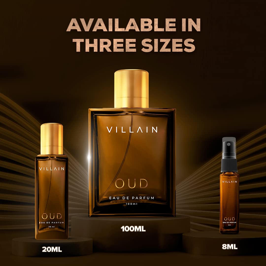 Villain Oud Eau De Parfum 100ml 3.4 Fl.oz. Best Gift For Husband | Men Fragrance | Long Lasting