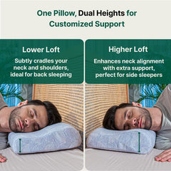 Cervical Pillow, For Neck Pain & Shoulder Pain Relief, Grey - XL King Size | Memory Foam Pillow For Sleeping, Orthopedic Contour Pillow For Spondylitis | Adjustable, Medical Pillow - Pack Of 4