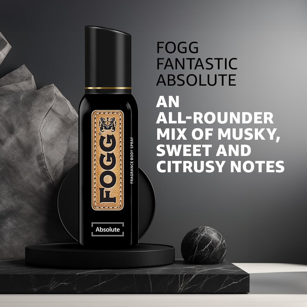 Fogg Fantastic Absolute No Gas Deodorant For Men 150 Ml 5 Fl.oz. | Long Lasting Perfume Body Spray