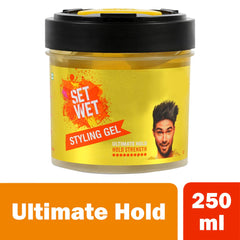 Set Wet Hair Gel Ultimate Hold, 250ml 8.4 Fl.oz. & Set Wet Hair Gel Vertical Hold 100ml 3.4 Fl.oz.