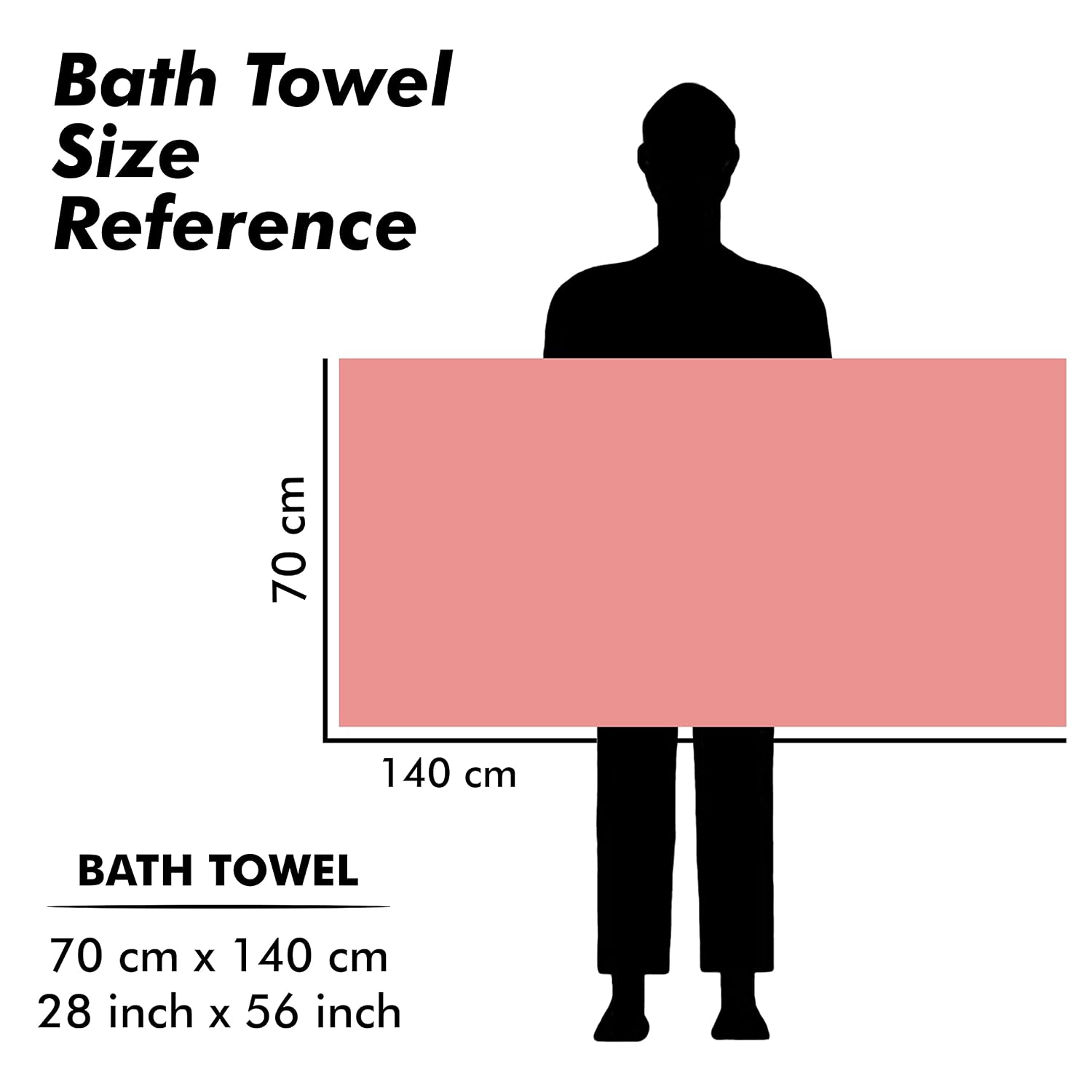 Urbanleaf Microfiber Large Bath Towel Quick Dry Super Absorbent Bath Towel | Towel For Bath, Travel, Gym, Beach, Pool & Yoga (Peach & Blue)
