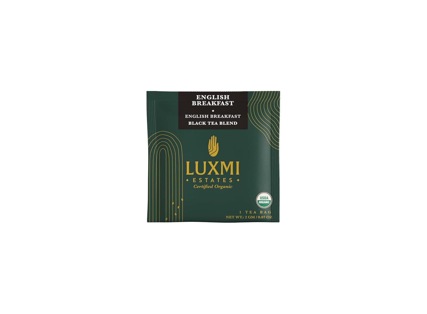 Luxmi Estates English Breakfast Black Tea Blend - 30gm, 1.05 Ounce, 15 Tea Bags | USDA Organic Certified Tea - Darjeeling & Assam Tea | Smooth, Flavorful, Robust, Caffeinated Black Tea