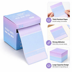512 Pcs Pull-out Sticky Note Set With Dispenser, 8 Patterns Mini Sticky Notes Pad - Random Color