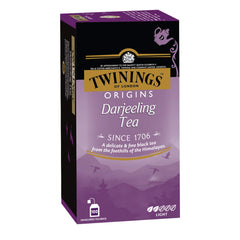 Twinings Origins Darjeeling Tea - 200gm, 7.05 Ounce, 100 Envelope Tea Bags | Delicate & Subtle Black Tea - Light Strength Premium Black Tea, High Caffeine