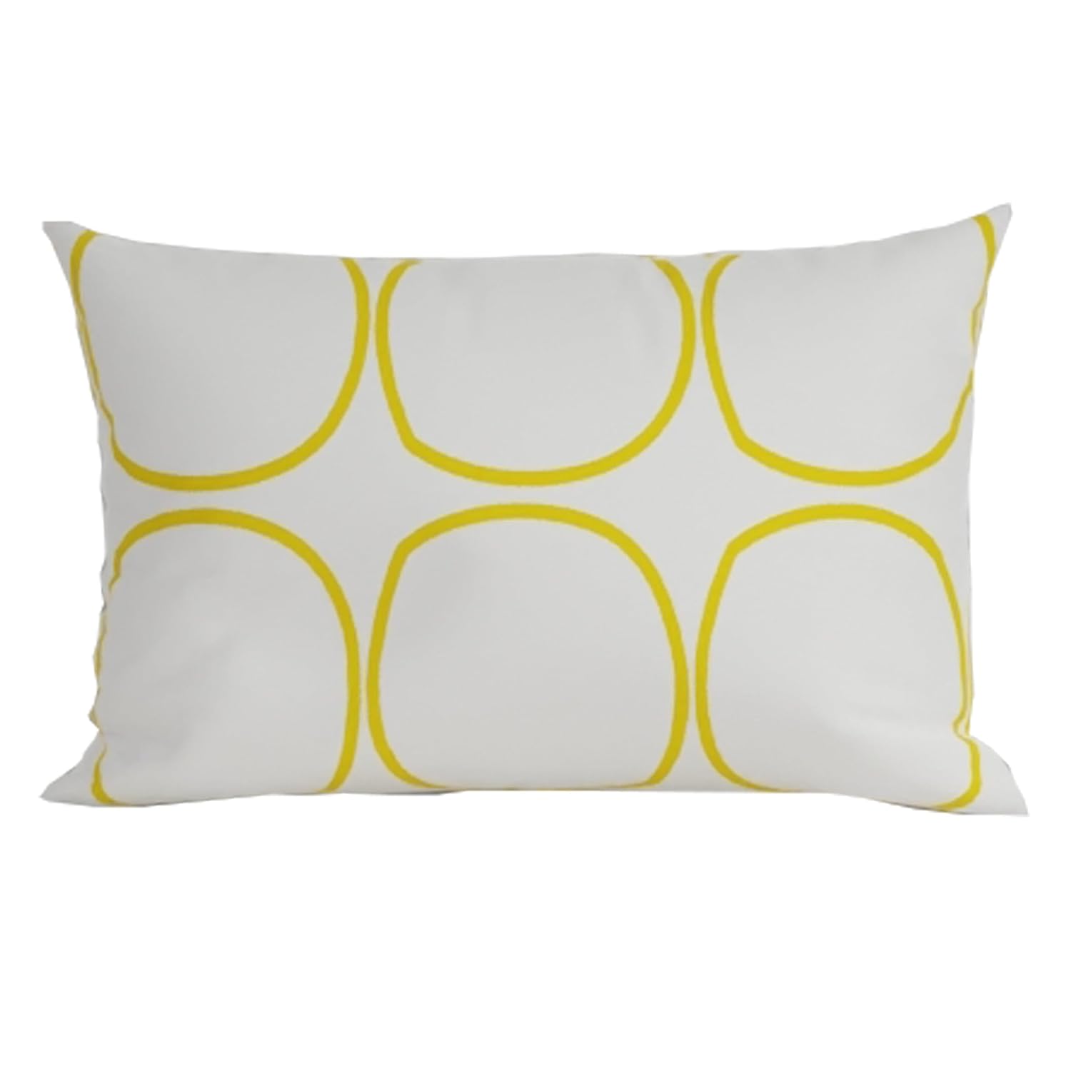 Single Bed Sheet Size - 55 X 88 Inches With 1 Pillow Covers, White (Yellow Circles) | Wash Dark Colors Separately | Lightweight, Soft, & Comfortable Bedsheet