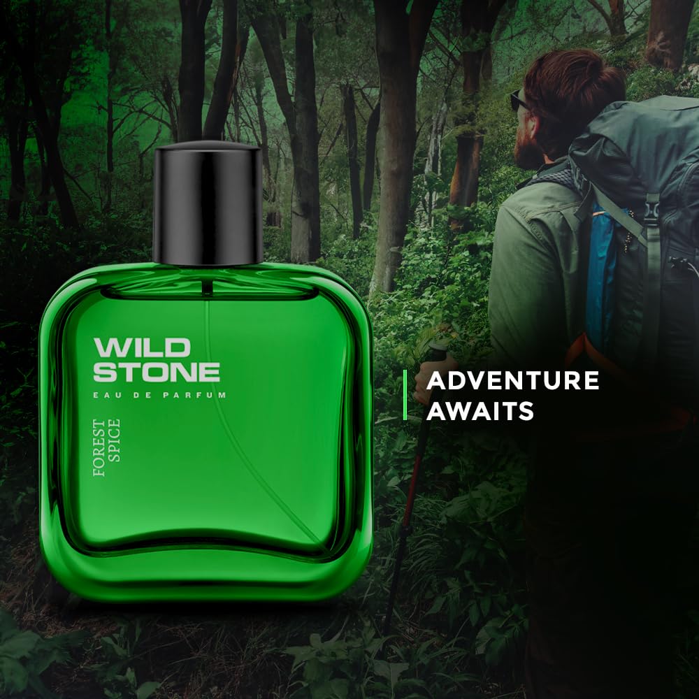Wild Stone Forest Spice Eau De Perfume For Men 100ml 3.4 Fl.oz. | Woody & Spicy | Long Lasting Fragrance