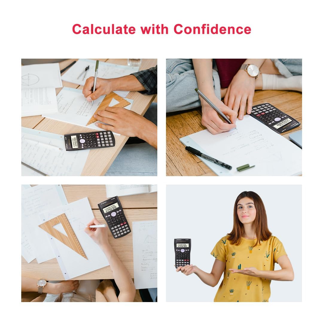 Dr SmartX Scientific Calculator, 82ms Calculator, Best Calculator For Engineering, 240 Mathematical Functions, 12 Digit, 2-line Display Advanced Scientific Calculator SX-82MS