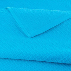 Casa Copenhagen Egyptian Cotton Waffle Large Bath Towel 500 Gsm (Teal Blue)