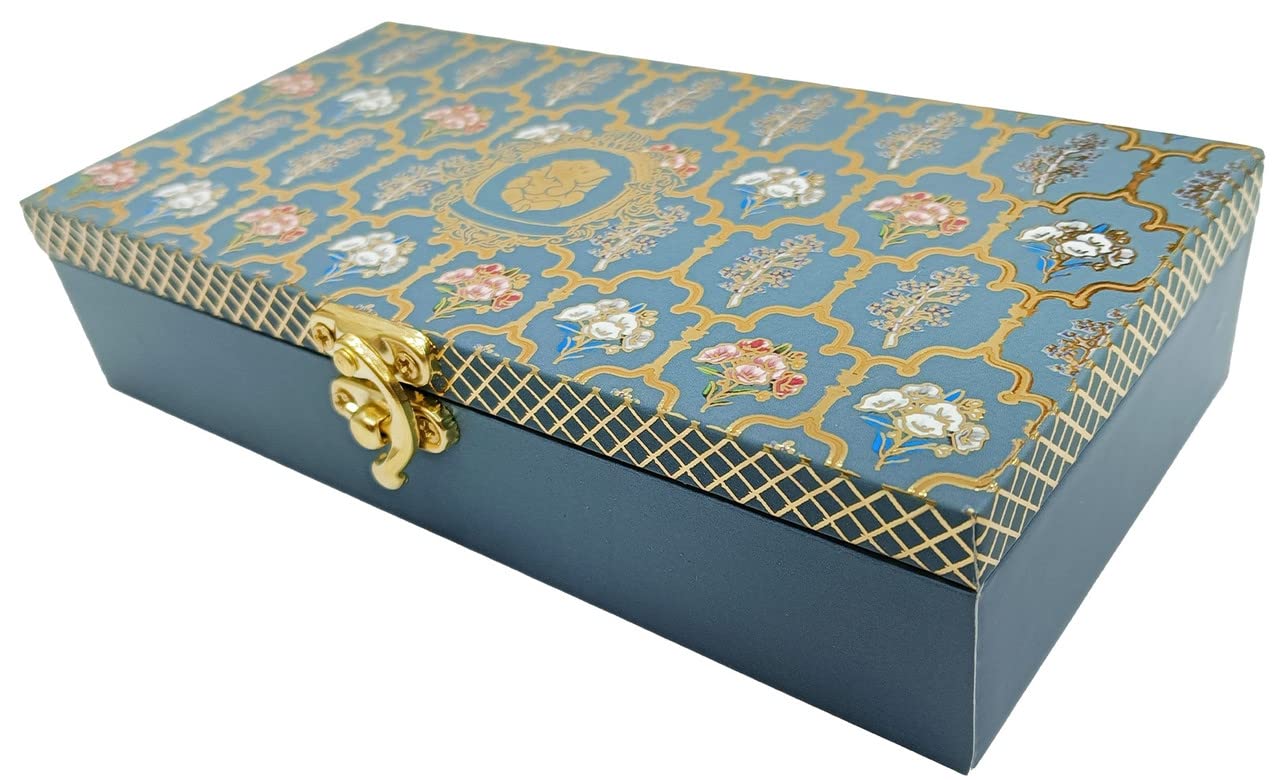 Designer Wodden Fancy Shagun Gift Boxes For Wedding, Shagun Cash Box Or Money Box With Mgi Printing For Wedding, Engagement, Holi, Diwali, Baby Showers, Colour - Multicolour, Pack Of 2