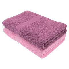 PatPug 100% Indian Ultra Soft Cotton 450 Gsm Bath Towel Large Bath Towel | Highly Absorbent Quick Drying Durable Towel For Men, Women & Kids (Mahogany & Baby Pink)