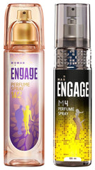 Engage M4 Perfume Spray For Men & Engage W2 Perfume Spray For Women 120ml Each 4 Fl.oz.