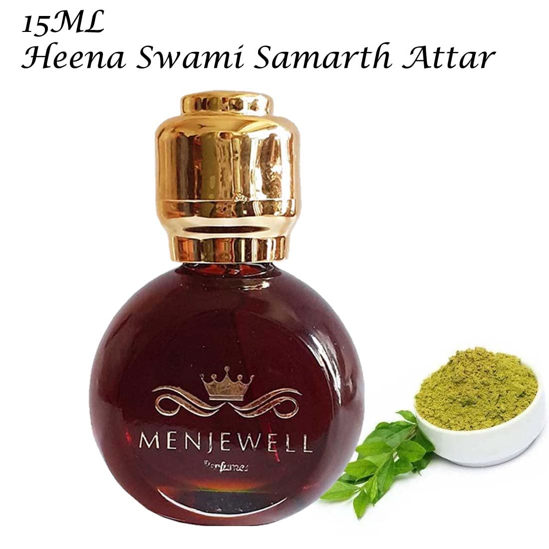 Menjewell Heena Swami Samarth Attar Perfume 15ml 0.5 Fl.oz. Unisex Luxury Fragrance | Long Lasting