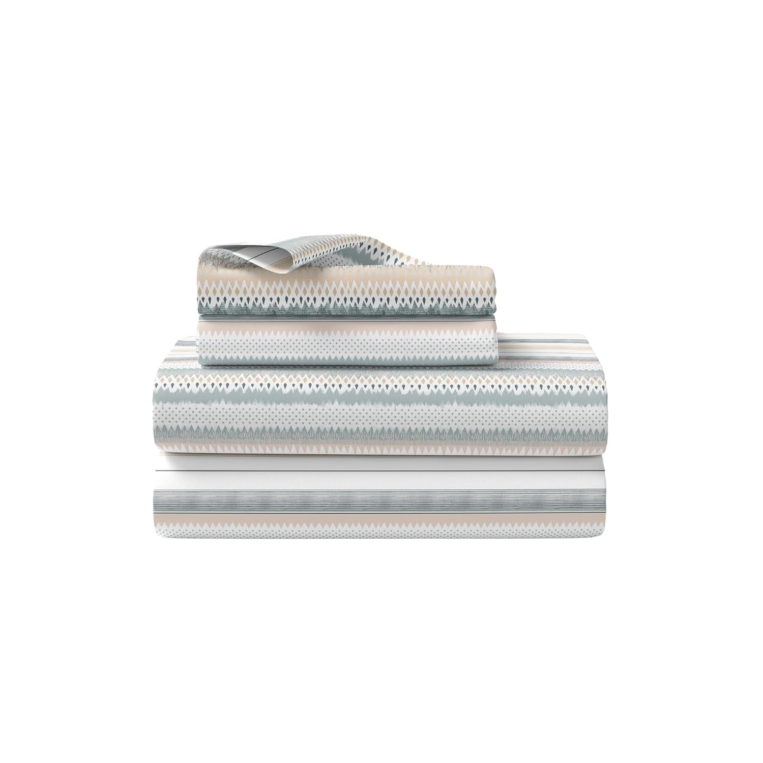 Printed Double Bedsheet With 2 Pillow Covers - 96 X 89 Inches, Grey & Cream | Ideal For Daily Use, Bedroom Decor & Gifting | Resistant All-Season Bedsheet