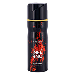 Naseem Inferno Body Spray 200ml 6.7 Fl.oz. Masculine Fragrance | Long Lasting Alcohol Free