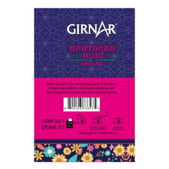 Girnar Refreshing Morrocan Mint Green Tea - 12gm, 0.4 Ounce, 10 Tea Bags | ?No Artificial Colors, No Artificial Flavor, No Preservatives - Caffeine Free Green Tea
