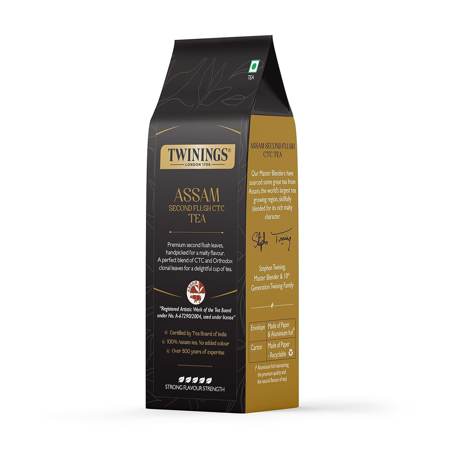 Twinings Origins Assam Second Flush CTC Tea - 250gm, 8.8 Ounce | Strong Flavor Strength - Premium Black Tea Malty, Robust Flavor | No Added Color, Caffeine Free
