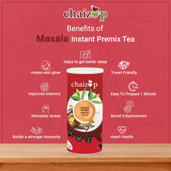 Chaizup Premium 1 Min Instant Masala Tea Premix - Pack Of 3 X 1 Kg Cans, 35.2 Ounce Each | Just Add Hot Water - Assam Masala Chai Powder | Low Caffeine, No Added Color - Home Like Tea