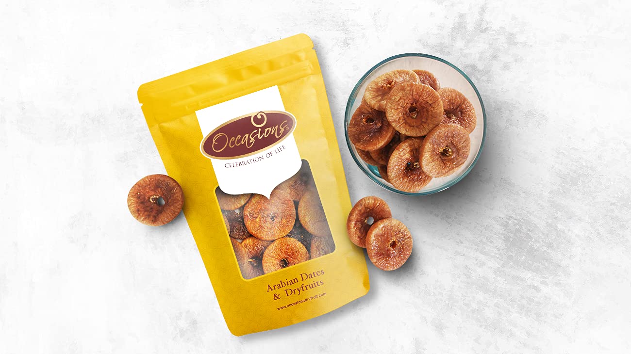 Pure Healthy Regular Size Dried Fig Anjeer By Occasions 1kg, (500gm* Pack Of 2) | Figs Are Rich In Vitamins, Anti-oxidants & Iron They Help Build Immunity | 35.2 Ounce