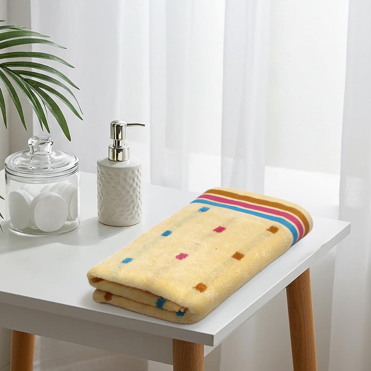 Liberty Towels Ultra Zero Twist 100% Cotton Large Size Towel 500 Gsm | Ultra Soft, Highly Absorbent, Quick Dry Bath Towel (Yellow)