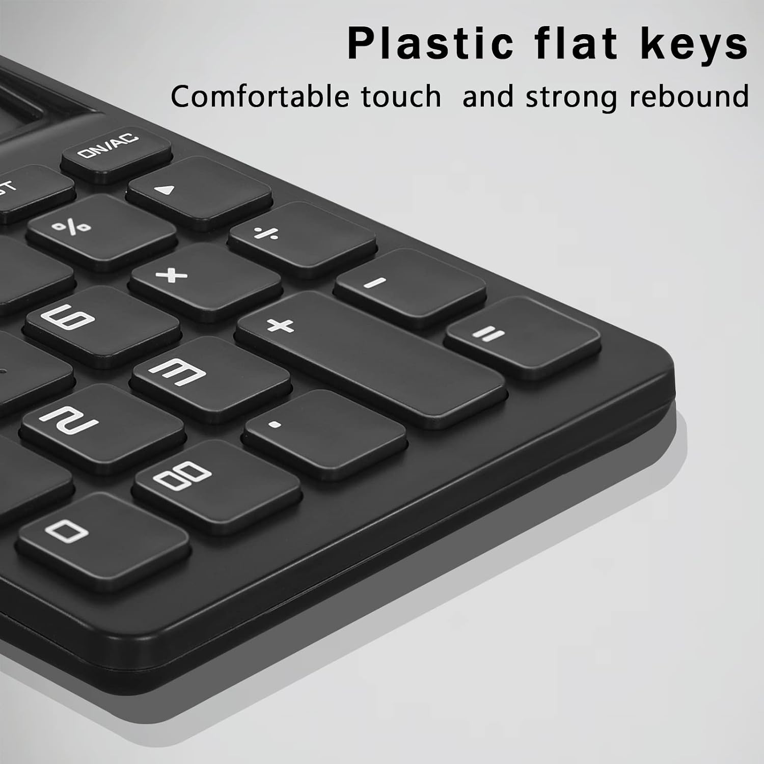 Eoocoo Desk Calculator With Large Key Buttons,12 Digits Standard Large LCD Display Solar And Battery Powered For Office, School, Home & Business Use - Black