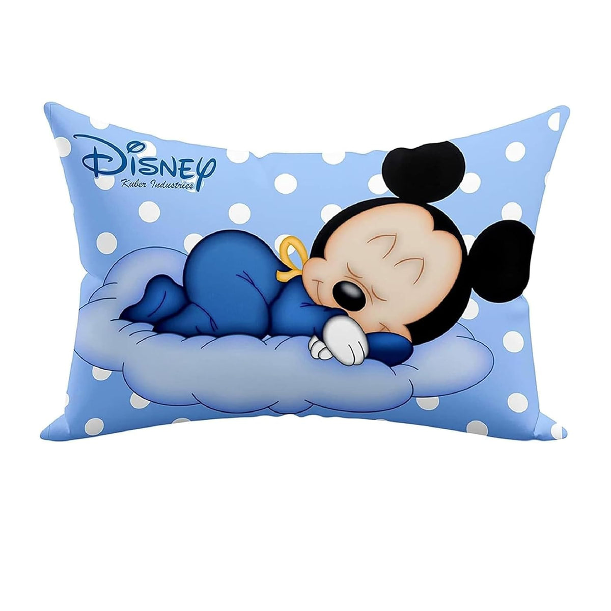 Kid's Disney Mickey Team Pillow For Sleeping, Sky Blue - 12x18 Inches | Cozy & Fluffy Super Soft Pillow | Suitable For All Sleepers, Multipurpose & Comfortable, Breathable - 1 Piece