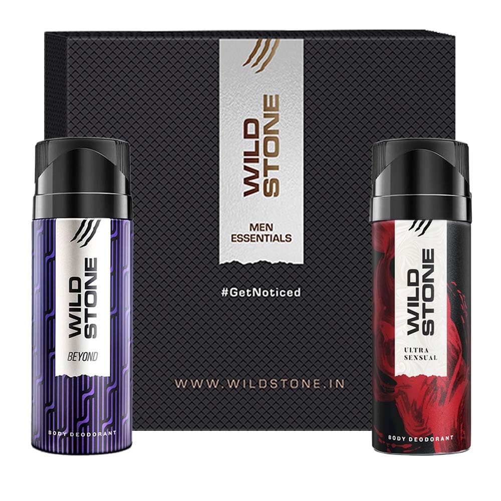 Wild Stone Beyond & Ultra Sensual Body Deodorant 300ml 10.1 Fl.oz. Pack Of 2 | Perfect Birthday Gift For Brother