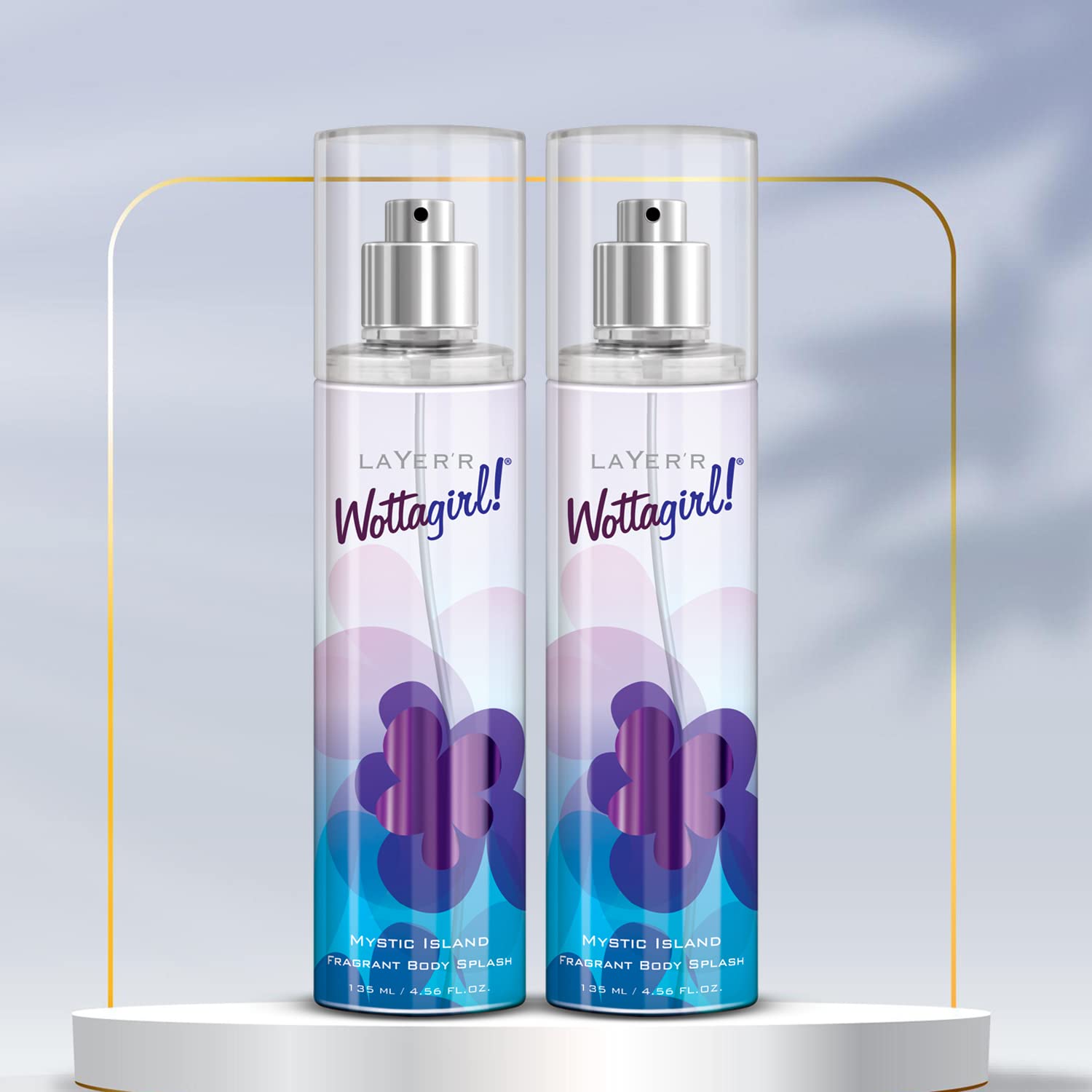 Layer'r Wottagirl Combo Of 2 Mystic Island Fragrant Body Splash 135ml Each 4.56 | Long Lasting Fresh Fragrance For Women