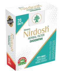 Icey Mint Flavored Herbal Filter Dhoompan Sticks - Pack Of 2X 20 Pcs Herbal Cigarette | Bidi Sticks Rolled In Tendu Leaves, Non-Addictive Sticks - Tobacco Free & Nicotine Free