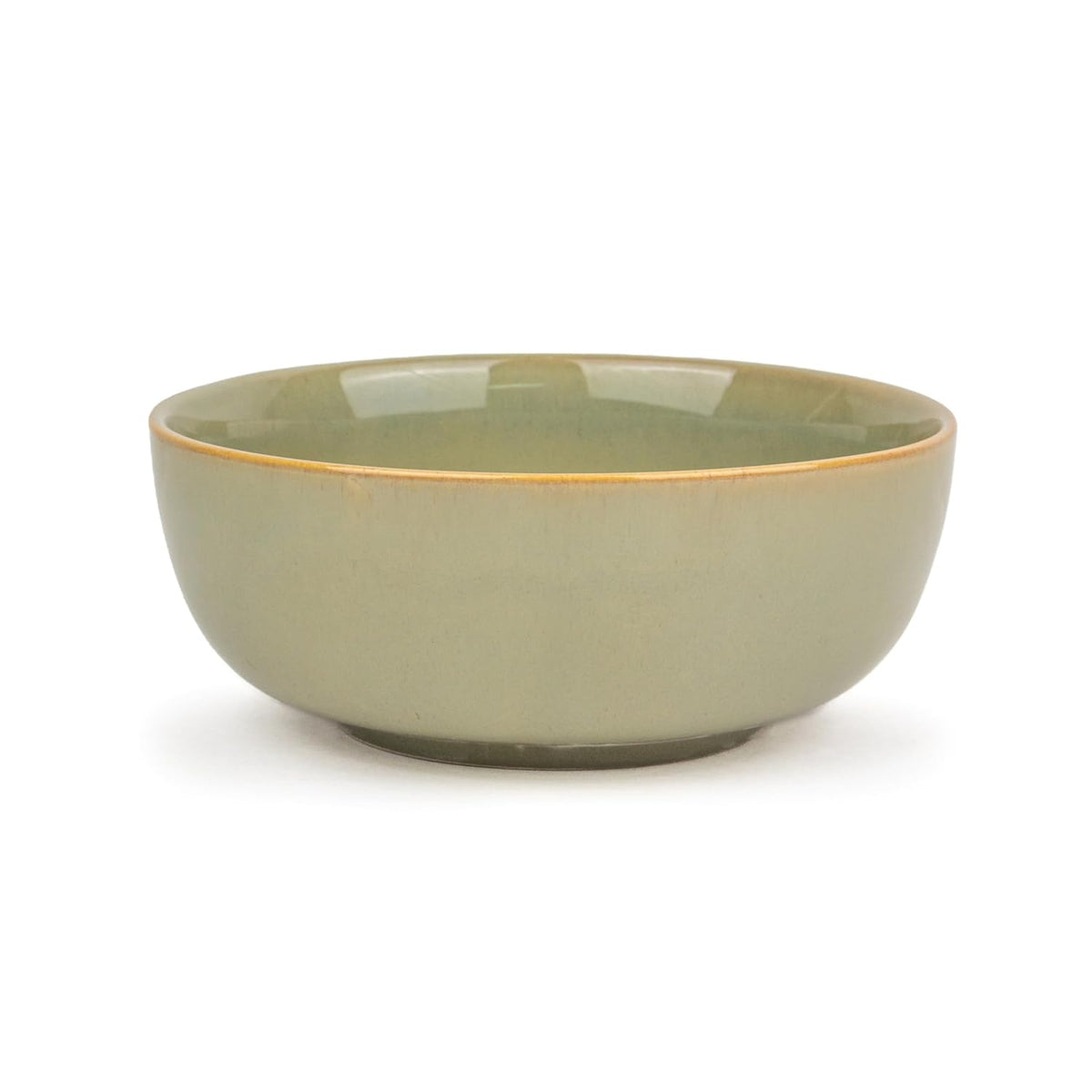 Ceramic Large Bowl, 1500ml - 21cm, 1 Piece, Pistachio Green | Stoneware Ceramic Serving Bowls - Ceramic Bowl With Glossy Finish | Pasta Serving Bowl - Microwave Safe & Dishwasher Safe