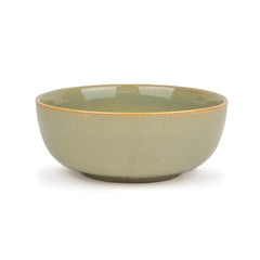 Ceramic Large Bowl, 1500ml - 21cm, 1 Piece, Pistachio Green | Stoneware Ceramic Serving Bowls - Ceramic Bowl With Glossy Finish | Pasta Serving Bowl - Microwave Safe & Dishwasher Safe
