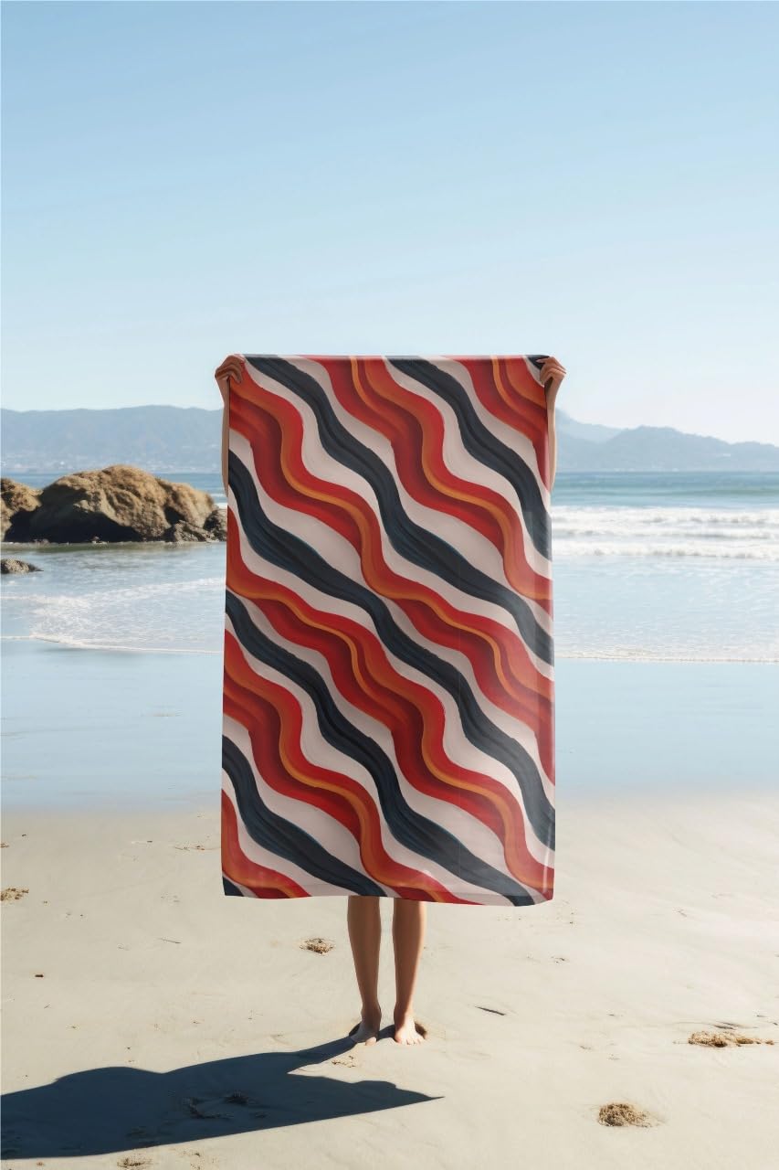 Madake Bamboo Ultra Soft Printed Thin Turkish Towel 454 Gsm | Quick Dry, Super Absorbent | Extra Large Bath Towel For Men & Women (Summer Hues)