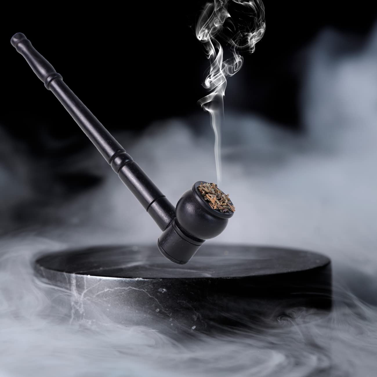 Ayurvedic & Organic Herbs Mix For Smoking, Tobacco & Nicotine Free 30g - With Wooden Smoking Pipe Smoking Accessories Kit