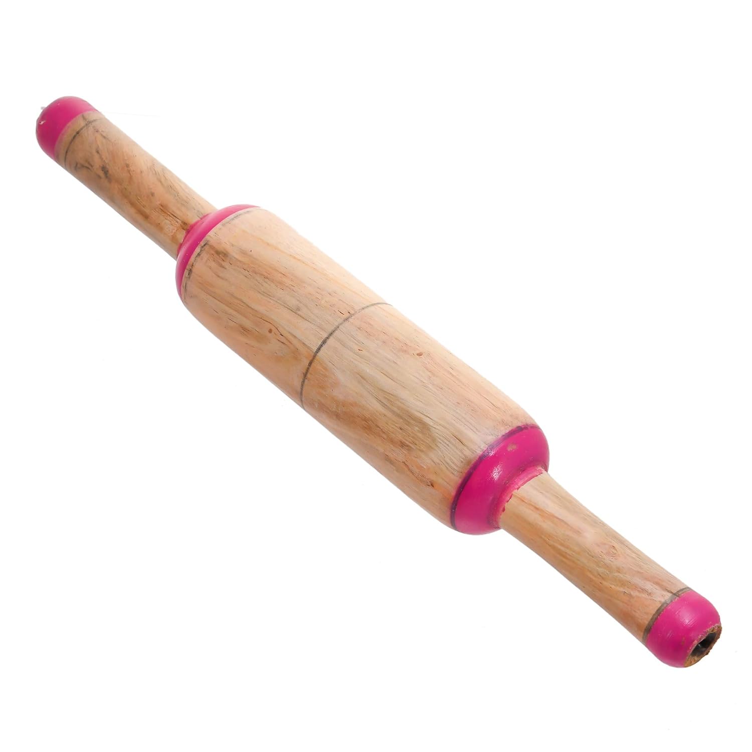 Pink Wooden Chakla With Belan - Roti Maker Or Rolling Board With Wooden Rolling Pin, 9 Inch