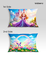 Kids Pillow Cushion With Super Soft Fabric Pillow - 12 X18 Inches | Animal & Cartoon Prints, Soft Pillow, Dual Sided Design | Multi-Purpose, Durable & Easy Care, Made In India - Design 13