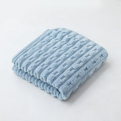 HomeCloud Korean Bath & Face Towel 400 Gsm | Plush Soft & Luxury Towel Set With Hanging Loop | 3x Softer Than Cotton Towels | Set Of 2 (Boxes Blue)