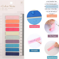 Sticky Tabs, Morandi Bookmark Index Flags Sticky Notes, Waterproof Writable Sheets - 800 Pcs